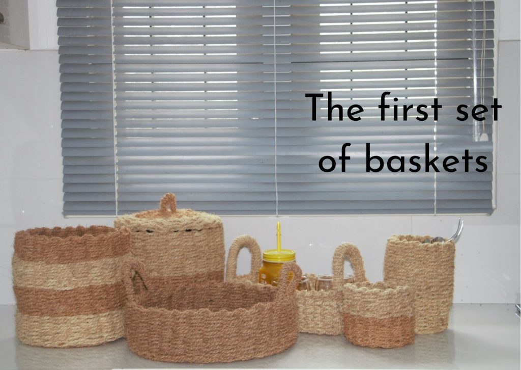 A collection of coir baskets